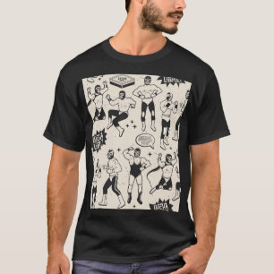 Camiseta Lucha libre: patrón de lucha mexicana