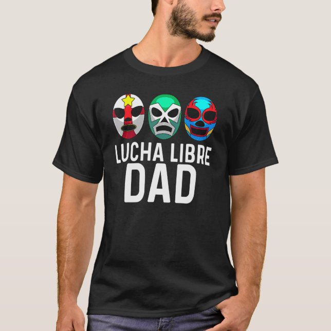 Camiseta Lucha libre por papá hombres máscara de lucha mexi (Anverso)