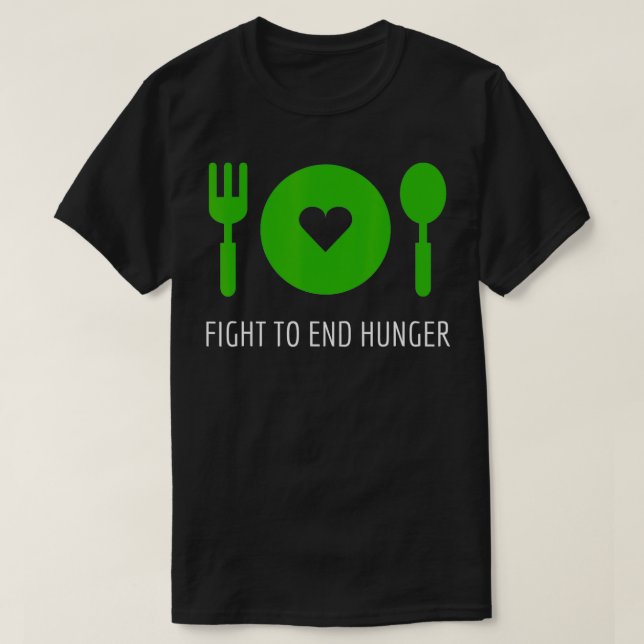 Camiseta Lucha para acabar con el hambre ahora (Diseño del anverso)