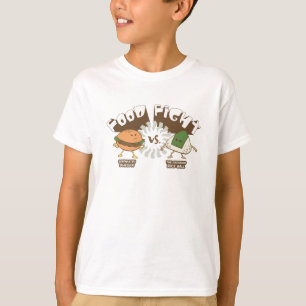 Camiseta ¡Lucha por la comida! Burger vs Rice Ball