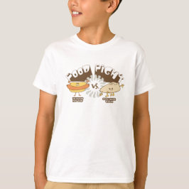 Camiseta ¡Lucha por la comida! Hotdog vs. Potsticker