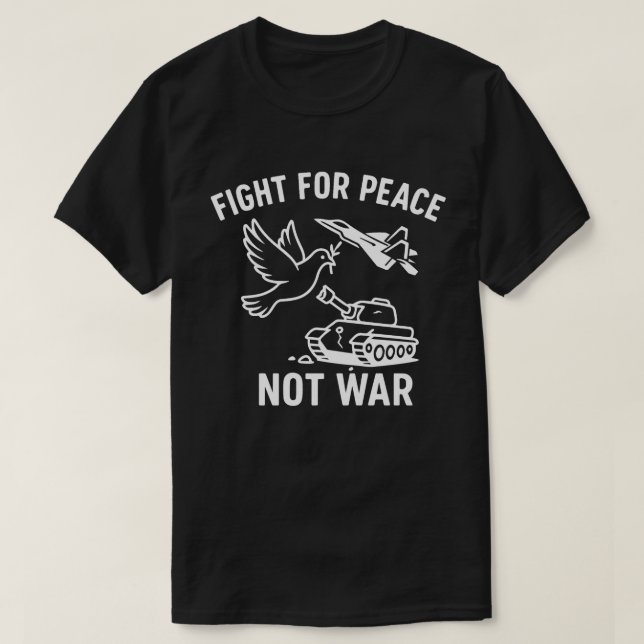 Camiseta Lucha por la Paz No por la Guerra  Anti‑Guerra Irá (Diseño del anverso)