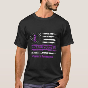 Camiseta Lucha Por Tu Vida Sobredosis Conciencia Cinta Púrp