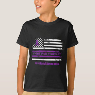 Camiseta Lucha Por Tu Vida Sobredosis Conciencia Cinta Púrp