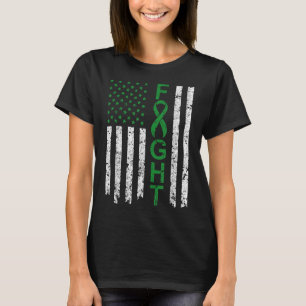 Camiseta Lucha Vintage Salud Mental Cinta Verde Bandera De