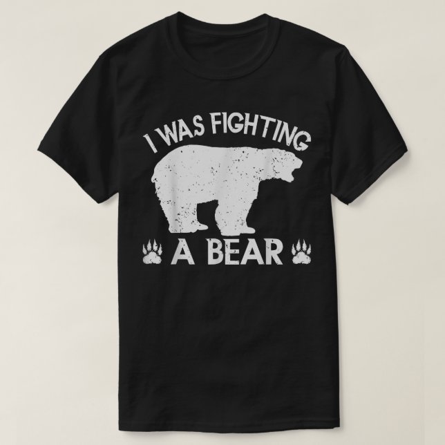 Camiseta Luchaba contra un oso de piernas rotas para los ho (Diseño del anverso)
