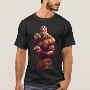 Camiseta Luchador comiendo taco lucha mexicana lucha libre
