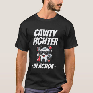 Camiseta Luchador Contra Cavidades En Acción Dental Dientes