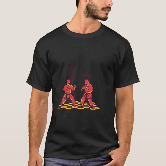 Camiseta Luchador de ajedrez de karate (Anverso)