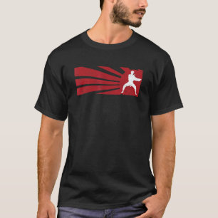 Camiseta luchador de karate para hombres karate marcial ret