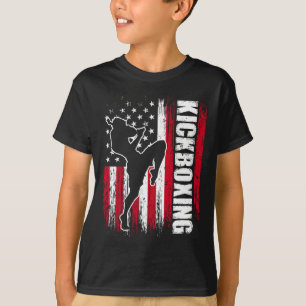Camiseta Luchador de Kickboxing de la bandera estadounidens