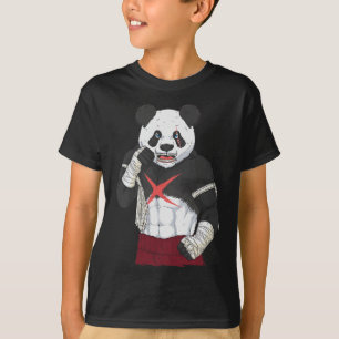 Camiseta Luchador de Kickboxing de Panda de Muay Thai _1