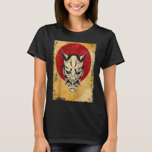 Camiseta Luchador de Máscara Oni Japonesa Raglan Retro Japo
