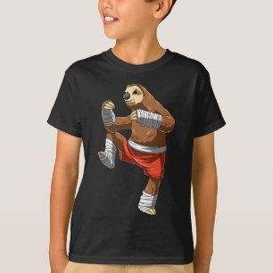 Camiseta Luchador de perezoso divertido - Regalo de Kickbox