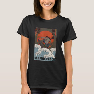 Camiseta Luchador de Samurai como entrenador de surf diseño
