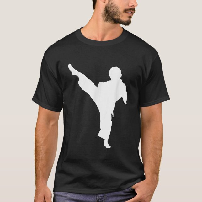 Camiseta Luchador de Silhouette Karate Shotokan Martial Art (Anverso)