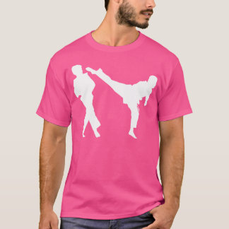 Camiseta Luchador de Silhouette Taekwondo Coreano Esparring