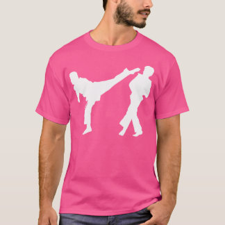 Camiseta Luchador de Silhouette Taekwondo Coreano Esparring