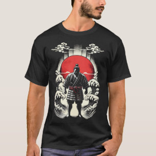 Camiseta Luchador de Sumo en Luna Roja, Tatuaje de Anime Ja
