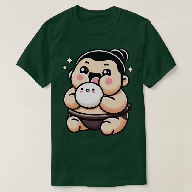 Camiseta Luchador de sumo lindo (Diseño del anverso)