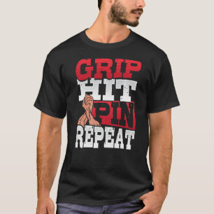 Camiseta Luchador del brazo de repetición del pinza de agar