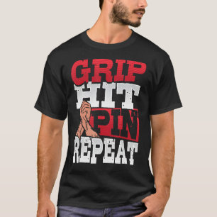 Camiseta Luchador del brazo de repetición del pinza de agar