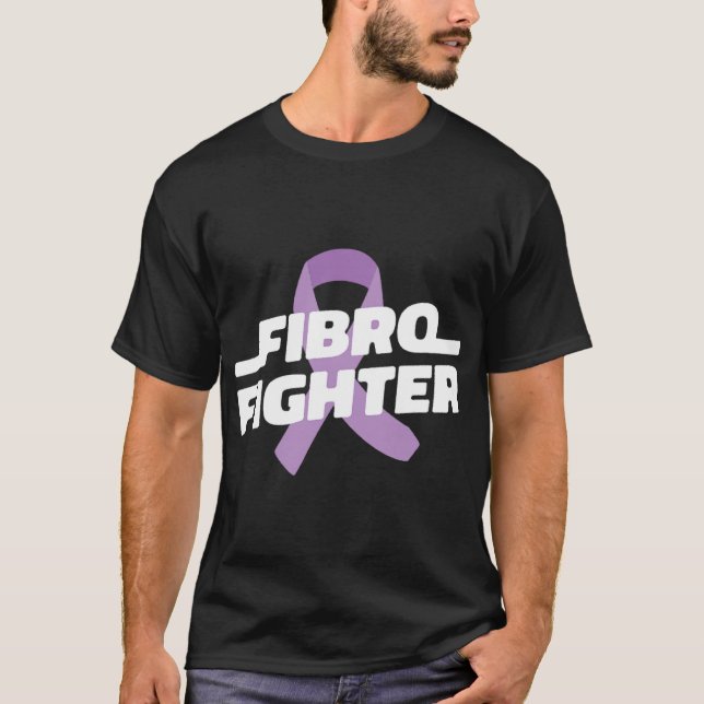 Camiseta Luchador - Fibromialgia Conciencia Cinta púrpura (Anverso)