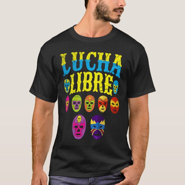 Camiseta Luchador Masks Lucha Libre  1 (Anverso)