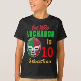 Camiseta Luchador: Personalizado colorido niño cumpleaños