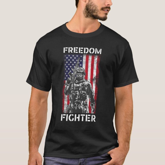 Camiseta Luchador por la libertad Veterano Estadounidense B (Anverso)