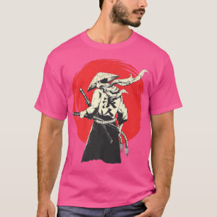 Camiseta Luchador Samurai de arte japonés (2)