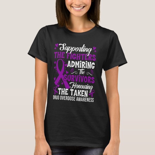 Camiseta Luchadores de apoyo honrando la sobredosis de drog (Anverso)