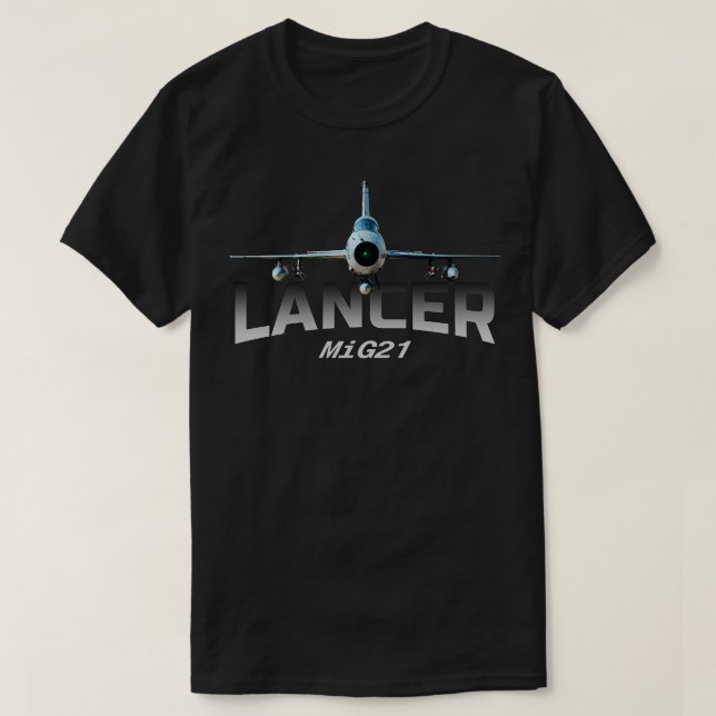 Camiseta Luchadores de Jet de Lancer MiG21 (Diseño del anverso)