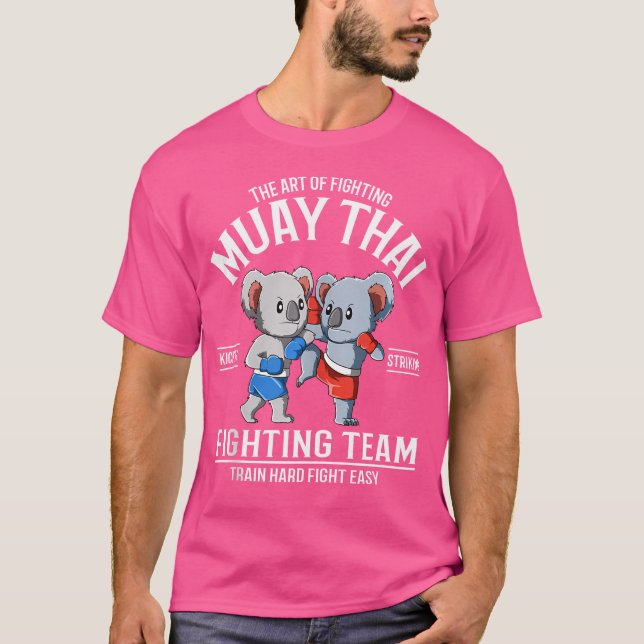 Camiseta Luchadores Divertidos de Muay Thai Koala (Anverso)