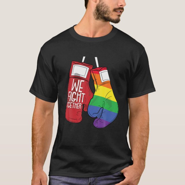 Camiseta Luchamos juntos contra la igualdad del orgullo gay (Anverso)