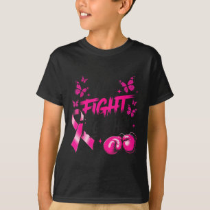 Camiseta Luchamos Juntos Guantes de Lucha Cáncer de Mama Aw