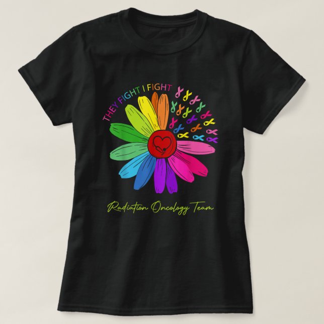 Camiseta Luchan Contra El Equipo De Oncología Enfermera De  (Diseño del anverso)