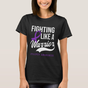 Camiseta Luchando como un guerrero diseño Epilepsia Concien