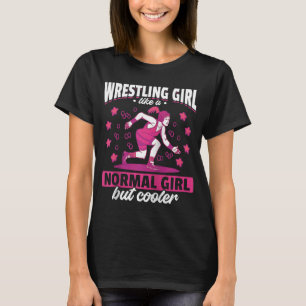 Camiseta Luchando contra Chica de lucha libre como un genio
