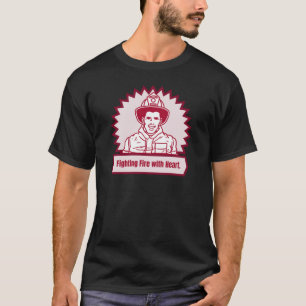 Camiseta Luchando contra el fuego con fuego de corazón
