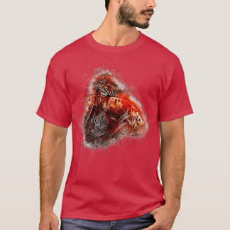 Camiseta Luchando contra la luna de miel de Fish Koi