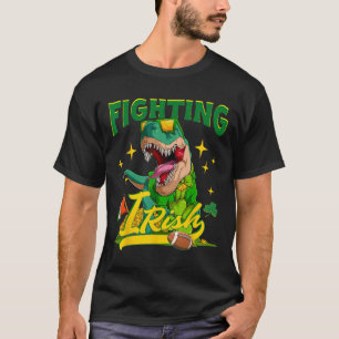 Camiseta Luchando contra los dinosaurios vintage del fútbol