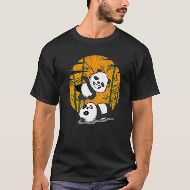 Camiseta Luchando contra los pandas, se come a los animales (Anverso)