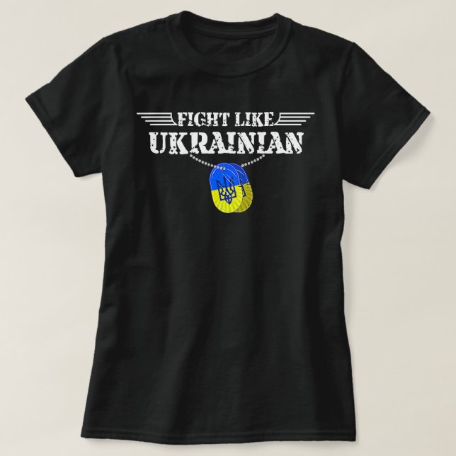 Camiseta Luchar Como El Apoyo Ucraniano A Zelensky Ukr (Diseño del anverso)