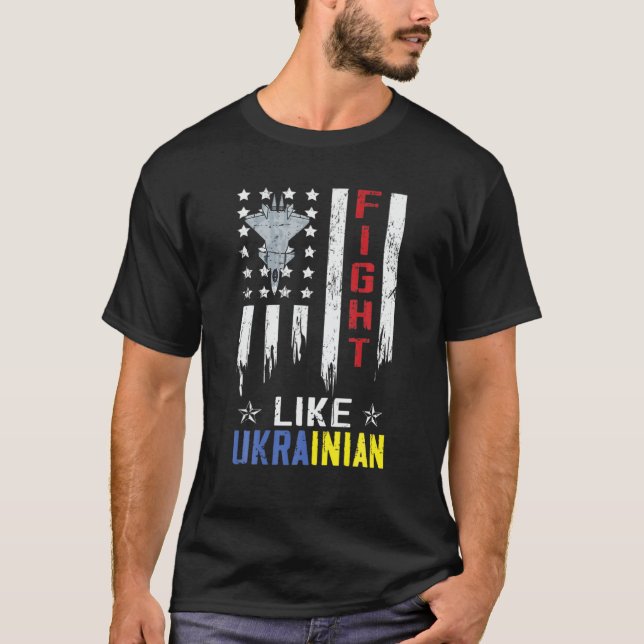 Camiseta Luchar Como El Apoyo Ucraniano Al Orgullo Ucranian (Anverso)
