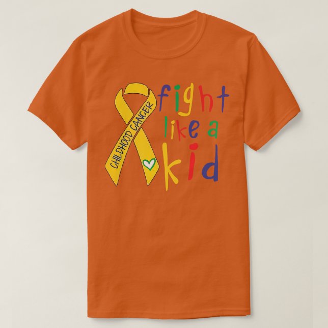 Camiseta Luchar Como Niños Con Cinta De Oro Para Niños Con  (Diseño del anverso)