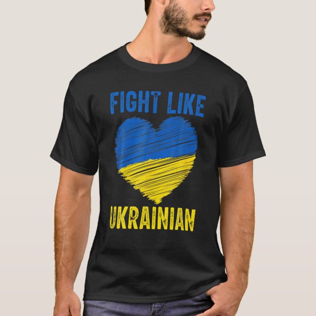 Camiseta Luchar Como Ucraniano Estoy Con Ucrania (Anverso)