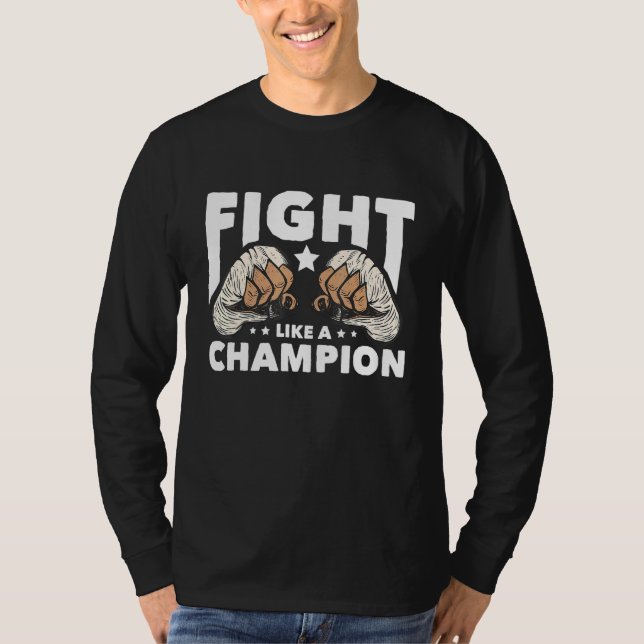 Camiseta Luchar Como Un Campeón Muay Thai (Anverso)
