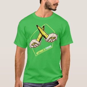 Camiseta Luchar Con Los Plátanos Cualquier Cosa Es Esgrima