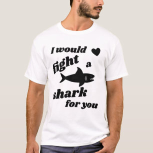 Camiseta Luchar contra el amor de los tiburones San Valentí
